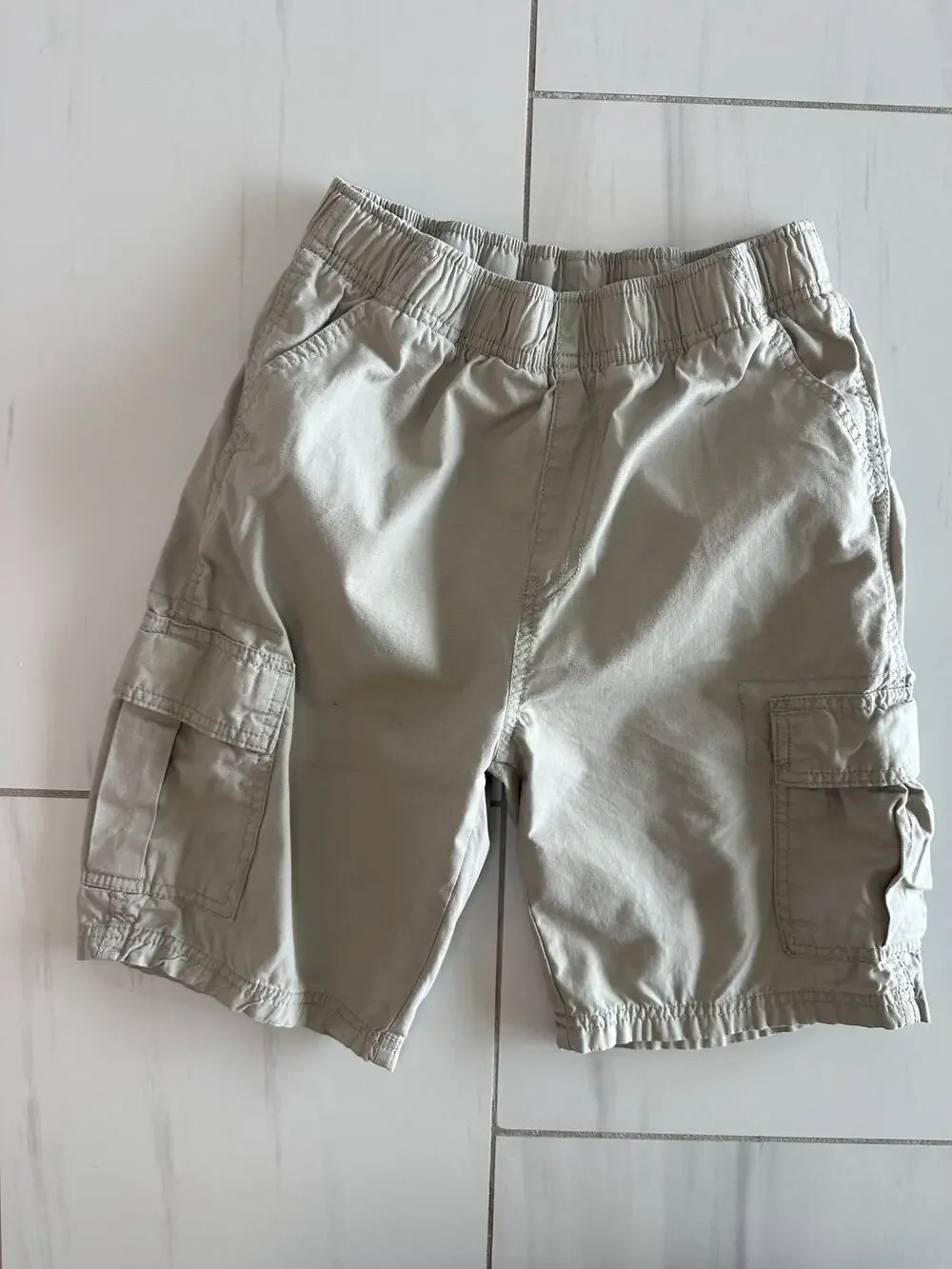 Boys Children's Place Size 14 Khaki Cargo Shorts Adjustable Waist EUC